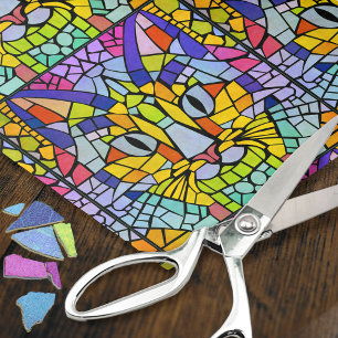 Super-Colourful Cats - Mosaic Kitties Decoupage Tissue Paper