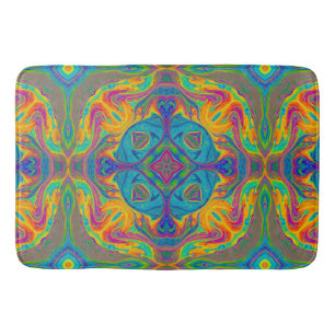 Super Colourful Fun Abstract Bath Mat
