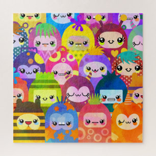 Super Colourful Kawaii Monsters Jigsaw Puzzle