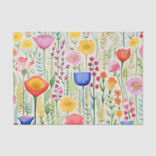 Super Colourful Spring Flowers Tissue Paper
