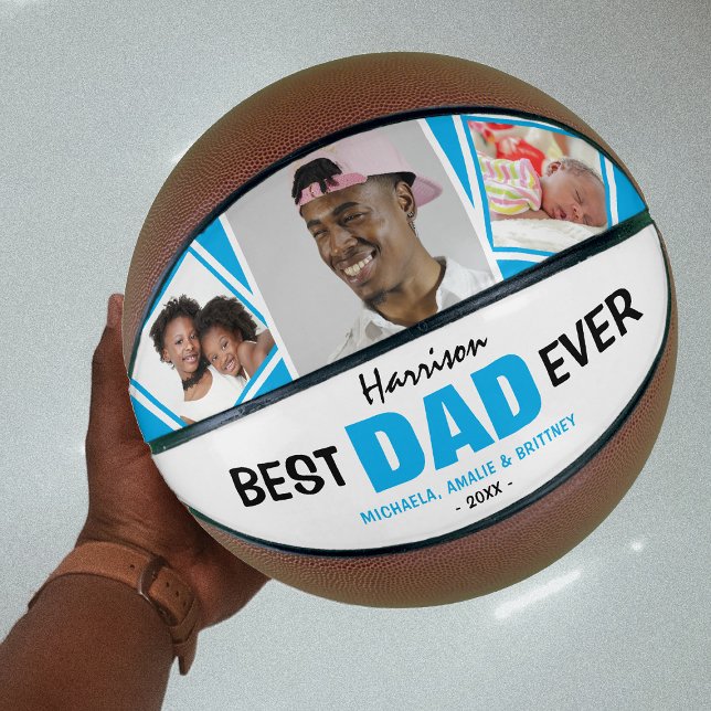 Super Cool  'BEST DAD EVER' Photo and Name  Basketball (Creator Uploaded)