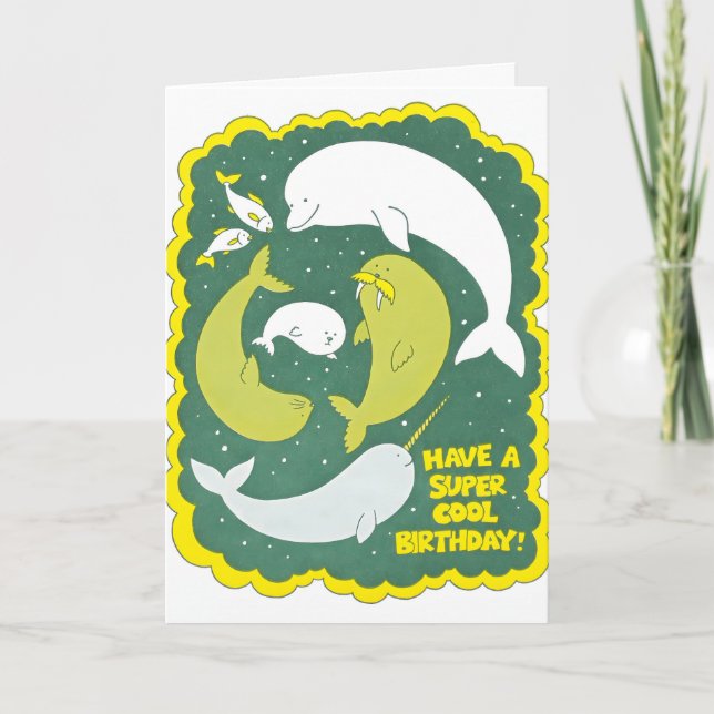 Super Cool Birthday Letterpress Card (Front)