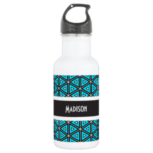 Super Cool Blue Abstract w/Name 532 Ml Water Bottle