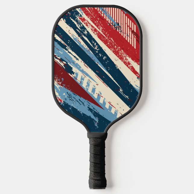 Super Cool & Colourful Grunge Pattern Pickleball Paddle (Front)