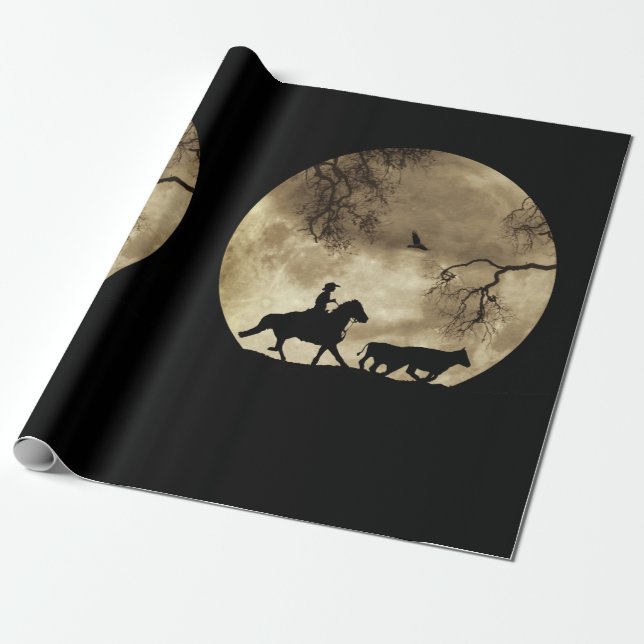 Super Cool Country Western Cowboy Wrapping Paper (Unrolled)