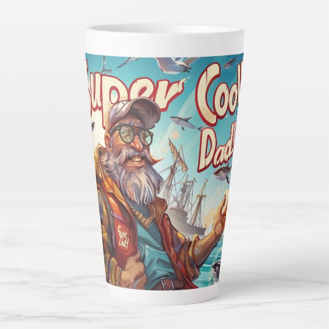 Super Cool! Dad! Digital Art Latte Mug (Front)