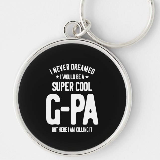Super Cool G-Pa | Grandfather Gift Key Ring (Front)