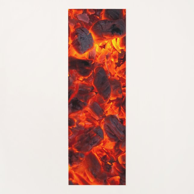 Super Cool Glowing Coals Yoga Mat (Front)
