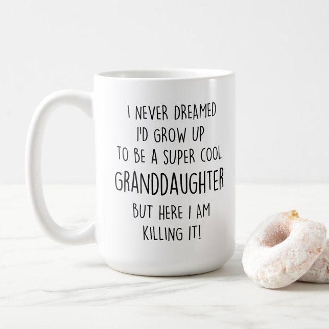 Super Cool Granddaughter - Stylish Ceramic Mug (With Donut)