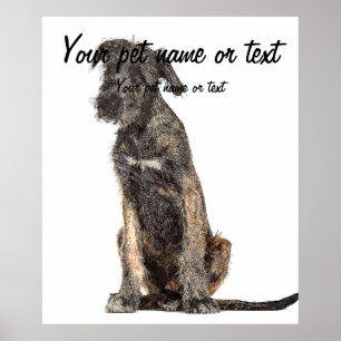 Super Cool Irish Wolfhound Dog Poster