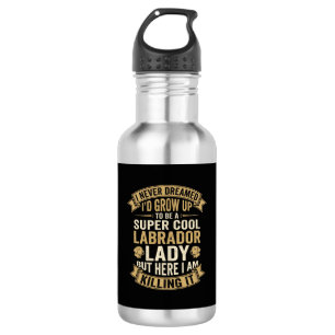 Super Cool Labrador Lady Dog Lover 532 Ml Water Bottle