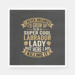 Super Cool Labrador Lady Dog Lover Napkin
