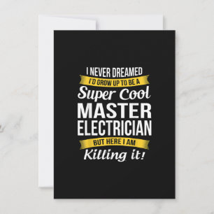 Super Cool Master Electrician  Funny Gift Card