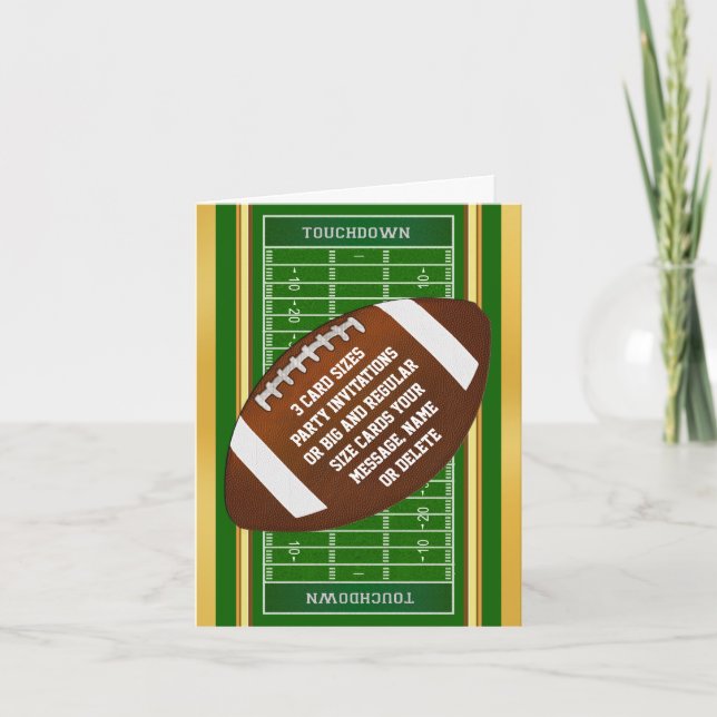 Super Cool Personalised Football Party Invitations (Front)