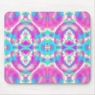 Super Cool Pink and Blue Abstract Pattern Mouse Mat