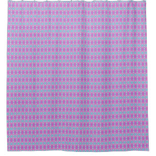 SUPER COOL Pink and Blue Pattern Shower Curtain