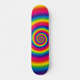 Super Cool Rainbow Swirl Skateboard
