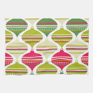 Super Cool Retro Mod Abstract Ornaments Tea Towel