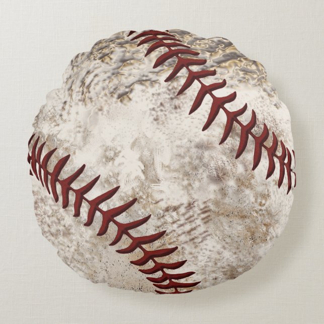 Super Cool Round Dirty Baseball Pillow for Guys (Front)