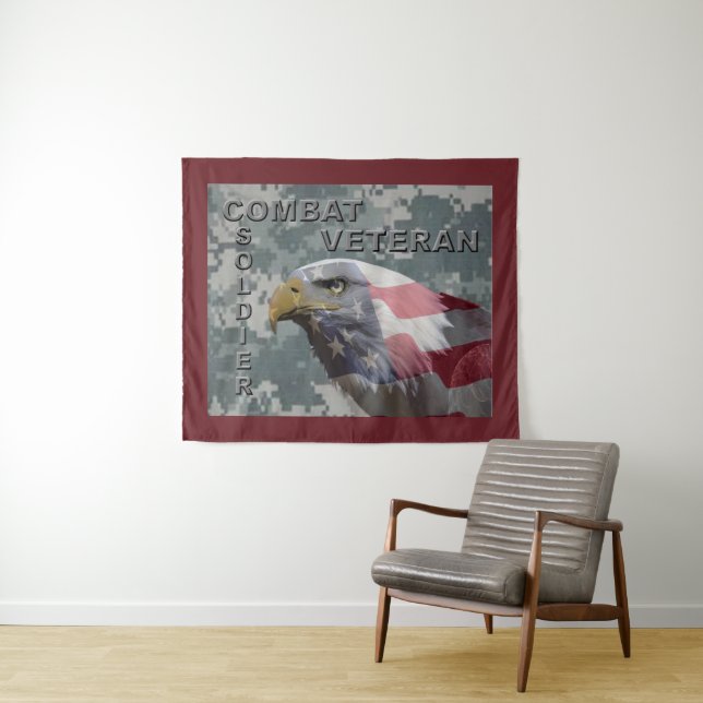 Super Cool Soldier- Combat Veteran Tapestry (In Situ (Horizontal))