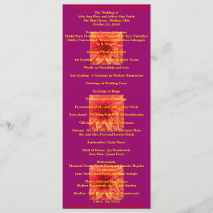 Super Cool Wedding program Programme