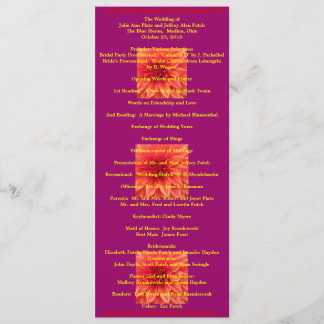 Super Cool Wedding program Programme