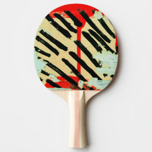 Super Cool Worn Wall Paper Paint Ping Pong Paddle
