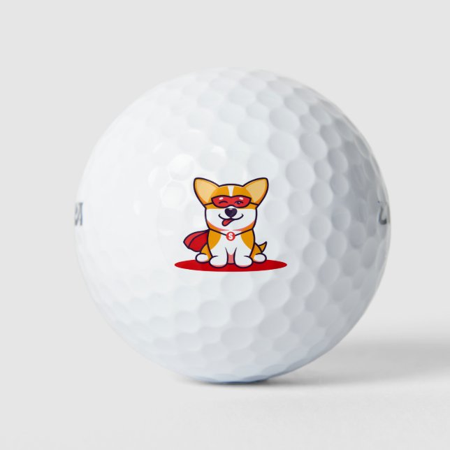 Super Corgi Golf Balls (Front)