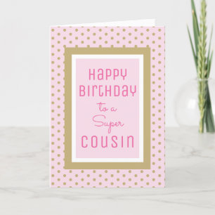 Super Cousin Birthday greeting card