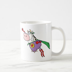 Super Cow Cartoon Character Coffee Mug