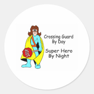 Super Crossing Guard Classic Round Sticker