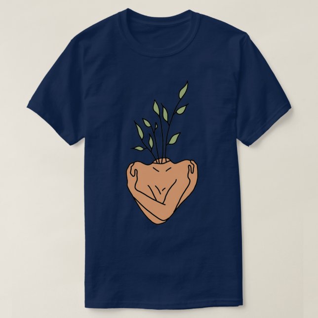 Super cute and trendy Plant growing out of human b T-Shirt (Design Front)