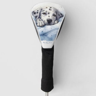 Super cute angel sleeping puppy Dalmatian Dog 005 Golf Head Cover