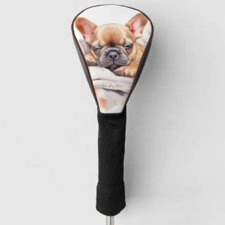 Super cute angel sleeping puppy French Bulldog 001 Golf Head Cover