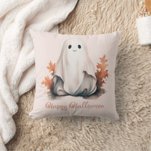 Super Cute Autumn Leaves Happy Halloween Cushion
