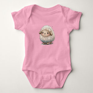 Super Cute Baby Sheep Cartoon Bodysuit