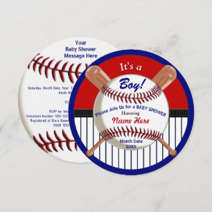 Super Cute Baseball Baby Shower Invitations