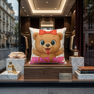 Super Cute Bear Pillow – Kawaii Animal Home Decor