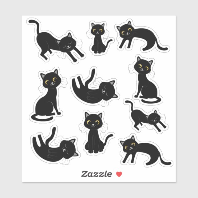 Super cute Black Cats (Sheet)
