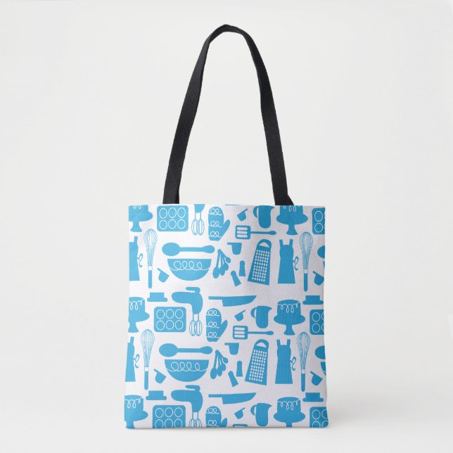 Super Cute Blue Kitchenware Tote Bag (Front)