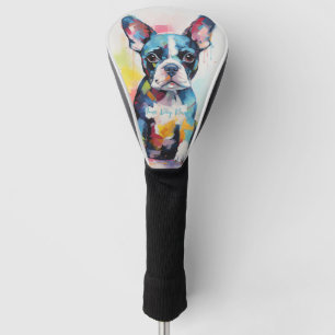 Super Cute Boston Terrier Dog Puppy 002 - Xeno Luc Golf Head Cover