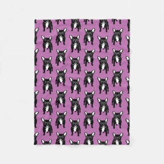 Super cute brindle French Bulldog Puppy Fleece Blanket