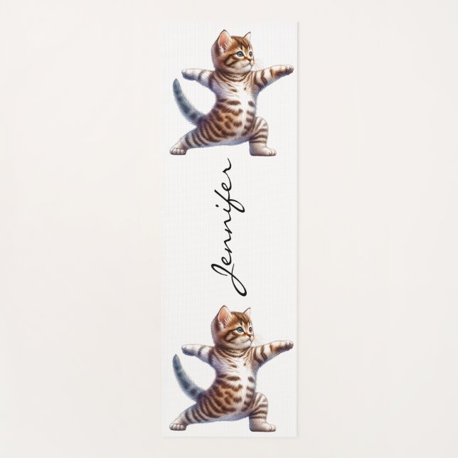 Super Cute Cat Yoga Mat (Front)