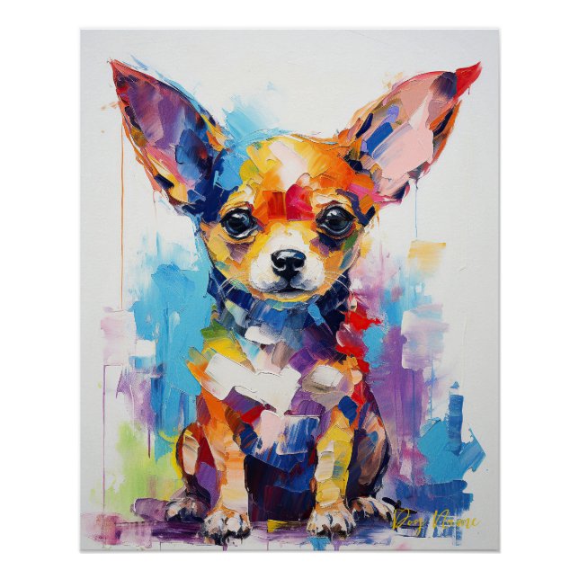 Super Cute Chihuahua Dog Puppy 001 - Xeno Lucilfer Poster (Front)