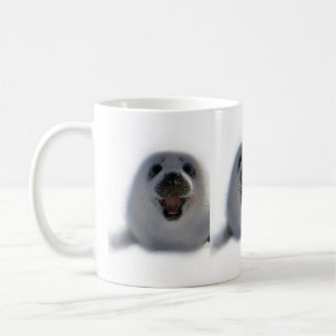 super cute crazy adorable baby seal pup coffee mug