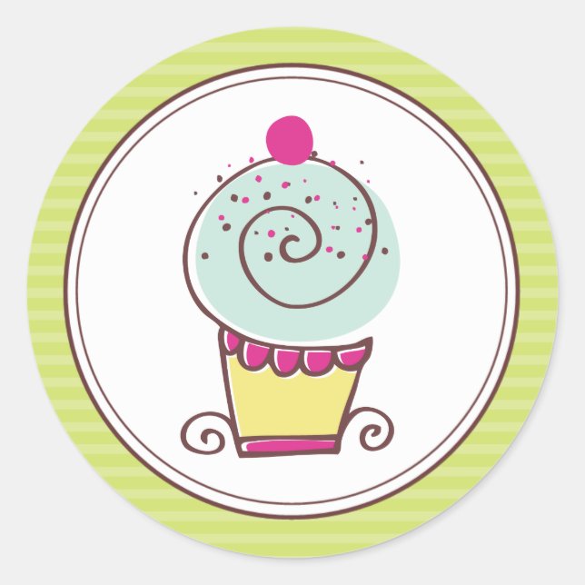 Super Cute Cupcake Stickers (Front)