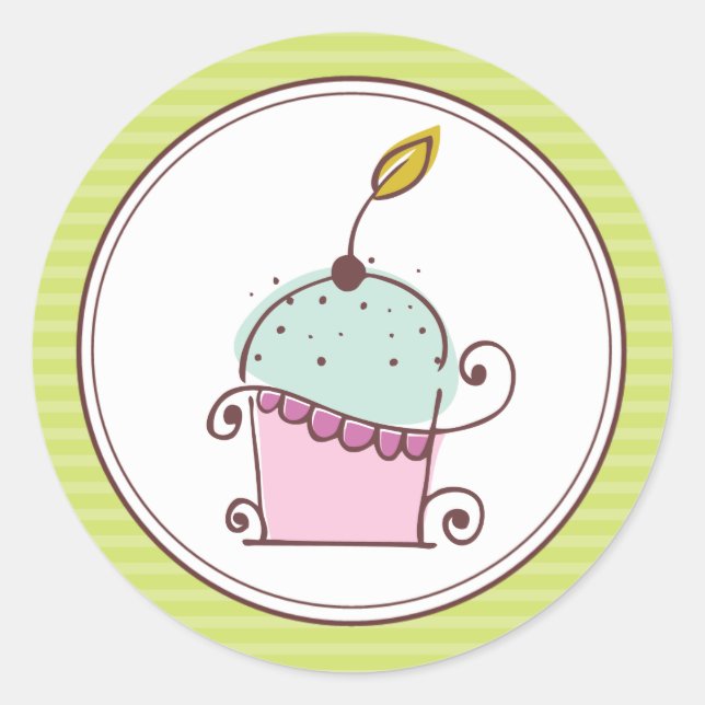 Super Cute Cupcake Stickers (Front)