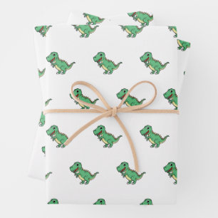 Super Cute Dinosaur Wrapping Paper Sheet