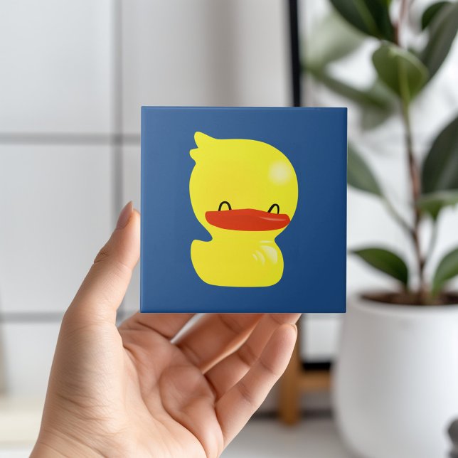 Super Cute Ducky Tile (Quack up your bathroom style with our adorable ducky ceramic tile! 🦆💙)