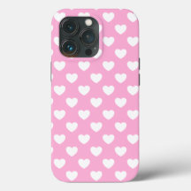 Super Cute Feminine Pink And White Hearts
